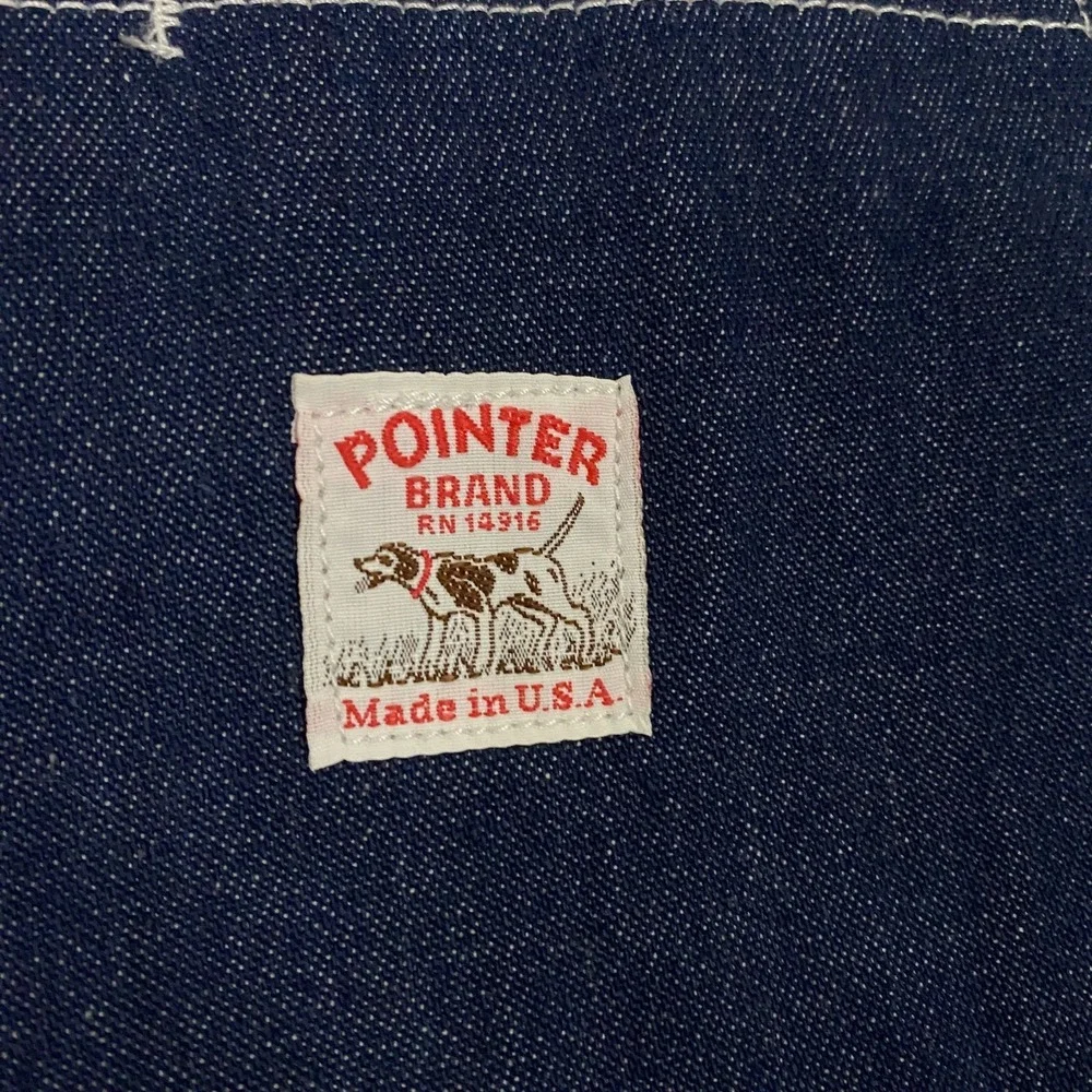 Vintage Pointer Brand Denim Chore Coat Mens Small Blue Barn Jacket Made USA